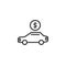 Car price line icon