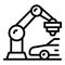 Car print robot icon outline vector. Vehicle printer