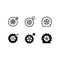 Car punctured wheel flat line icons.Tyre maintenance. Automobile wheel service. Simple flat vector illustration for web site or