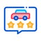 Car quality assessment icon vector outline illustration