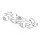 Car racing.Extreme sport single icon in outline style vector.
