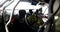 Car racing steering wheel in Lamborghini Huracan GT car cockpit detail no people