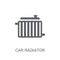car radiator icon. Trendy car radiator logo concept on white background from car parts collection