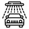 Car rain wash icon, outline style