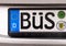 Car registration plate of enclave of Busingen, Germany