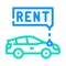 car rental color icon vector illustration