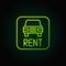Car rental green icon