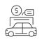 car rental line icon vector illustration sign