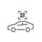 Car rental services. Unlocking vehicle using qr code. Pixel perfect icon