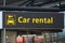 Car rental sign