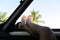 Car rental: woman relaxing in car