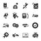 Car repair 16 icons universal set for web and mobile