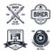 Car repair and biker club emblems