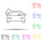 car repair is completed multi color style icon. Simple thin line, outline vector of cars service and repair parts icons for ui and