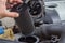 Car repair, fuel filter replacement