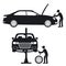 Car repair illustration