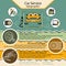 Car repair infographics. Cat service and Tire infographic.