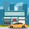 Car repair maintenance auto service station with auto