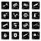 Car repair parts icons set grunge vector