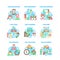 Car Repair Service Set Icons Vector Illustrations