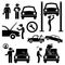 Car Repair Services Workshop Mechanic Icons