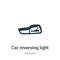 Car reversing light vector icon on white background. Flat vector car reversing light icon symbol sign from modern car parts
