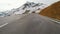 Car ride Point Of View, The Majestic Grossglockner Mountain Road in Austria, snow covered sharp peaks of the alpine