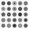 Car Rims Solid Icons Pack