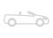 Car roadster transport model coloring line icon. Own passenger transport, automobile for travel. Vector sign outline