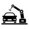 Car robot factory icon, simple style