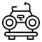 Car roof bike icon, outline style