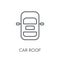 car roof linear icon. Modern outline car roof logo concept on wh