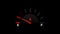 Car`s fuel gauge or indicator moving from full to empty position