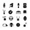 Car Safety Icons Black