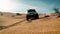 A car in the sahara desert