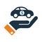 car, sale, dollar, money, hand, sale car handover icon