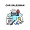 Car Salesman Vector Concept Color Illustration