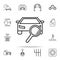 car searching problem icon. Cars service and repair parts icons universal set for web and mobile