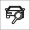 car searching problem icon. Element of Cars service and repair parts for mobile concept and web apps icon. Glyph, flat line icon