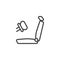Car seat and airbag line icon