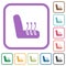 Car seat heating simple icons