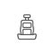 Car seat line icon