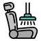 Car seat wash icon, outline style