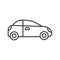 Car, sedan, vehicle vector line icon, sign, illustration on background, editable strokes