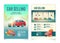 Car selling ad flyer cartoon vector template