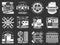 Car service and auto parts monochrome icons vector