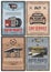 Car service and fuel station vector retro posters