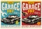 Car service and garage retro posters collection