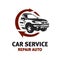 Car service logo template. Automotive repair sign.