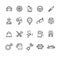 Car Service Outline Icons Set. Vector